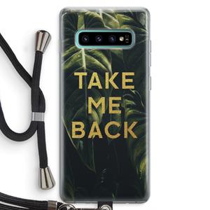 CaseCompany Take me back: Samsung Galaxy S10 Plus Transparant Hoesje met koord