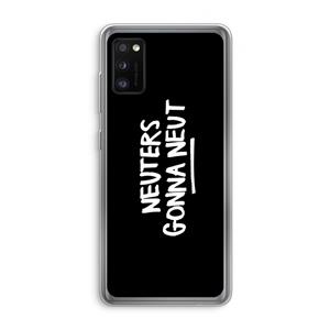 CaseCompany Neuters (zwart): Samsung Galaxy A41 Transparant Hoesje