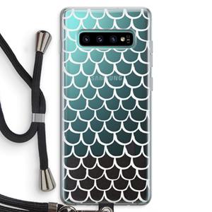 CaseCompany Dakpannetjes: Samsung Galaxy S10 Plus Transparant Hoesje met koord