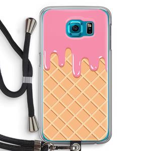 CaseCompany Ice cream: Samsung Galaxy S6 Transparant Hoesje met koord