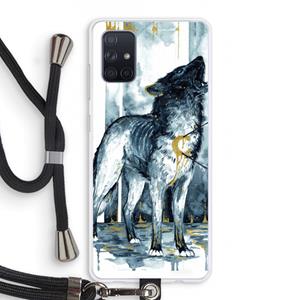 CaseCompany Bleeding Soul: Samsung Galaxy A71 Transparant Hoesje met koord