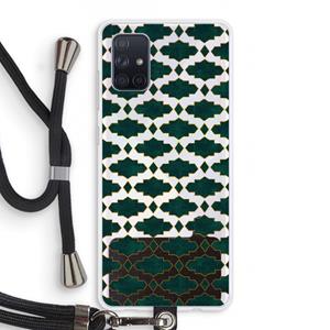 CaseCompany Moroccan tiles: Samsung Galaxy A71 Transparant Hoesje met koord