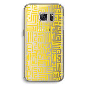 CaseCompany Majorelle Blue Print: Samsung Galaxy S7 Transparant Hoesje