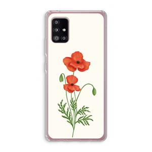 CaseCompany Red poppy: Samsung Galaxy A51 5G Transparant Hoesje