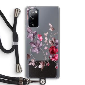 CaseCompany Mooie bloemen: Samsung Galaxy S20 FE / S20 FE 5G Transparant Hoesje met koord