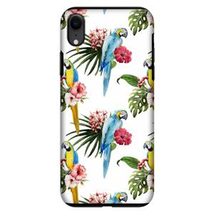 CaseCompany Kleurrijke papegaaien: iPhone XR Tough Case