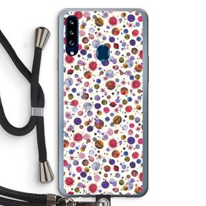 CaseCompany Planets Space: Samsung Galaxy A20s Transparant Hoesje met koord