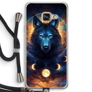 CaseCompany Wolf Dreamcatcher: Samsung Galaxy A3 (2016) Transparant Hoesje met koord