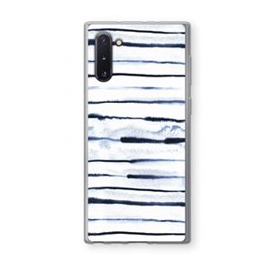 CaseCompany Ink Stripes: Samsung Galaxy Note 10 Transparant Hoesje