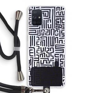 CaseCompany Moroccan Print: Samsung Galaxy A71 Transparant Hoesje met koord