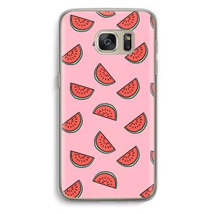 CaseCompany Watermeloen: Samsung Galaxy S7 Transparant Hoesje