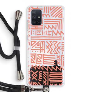 CaseCompany Marrakech Pink: Samsung Galaxy A71 Transparant Hoesje met koord