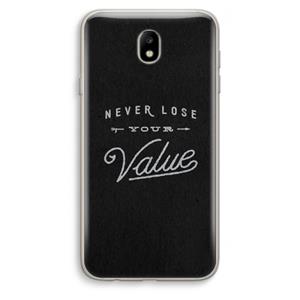 CaseCompany Never lose your value: Samsung Galaxy J7 (2017) Transparant Hoesje