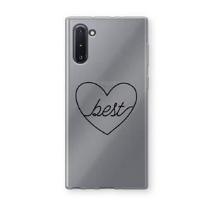 CaseCompany Best heart black: Samsung Galaxy Note 10 Transparant Hoesje
