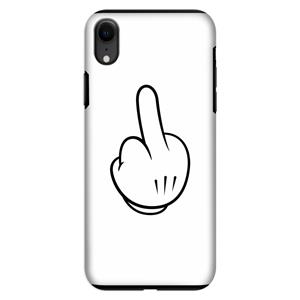CaseCompany Middle finger white: iPhone XR Tough Case