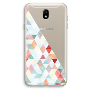 CaseCompany Gekleurde driehoekjes pastel: Samsung Galaxy J7 (2017) Transparant Hoesje