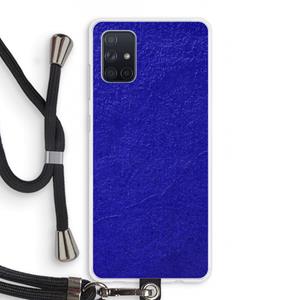 CaseCompany Majorelle Blue: Samsung Galaxy A71 Transparant Hoesje met koord