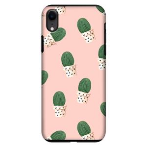 CaseCompany Cactusprint roze: iPhone XR Tough Case