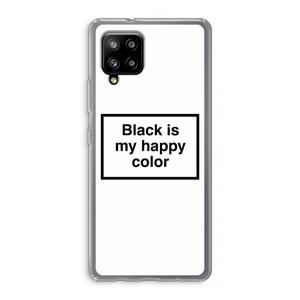 CaseCompany Black is my happy color: Samsung Galaxy A42 5G Transparant Hoesje