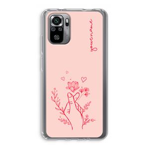 CaseCompany Giving Flowers: Xiaomi Redmi Note 10S Transparant Hoesje