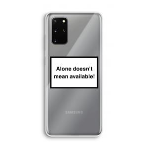 CaseCompany Alone: Samsung Galaxy S20 Plus Transparant Hoesje
