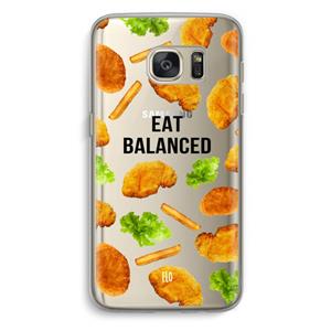 CaseCompany Eat Balanced: Samsung Galaxy S7 Transparant Hoesje
