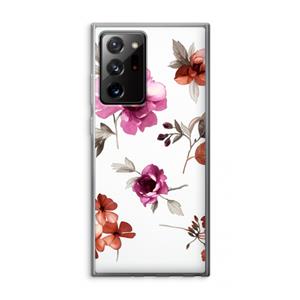 CaseCompany Geschilderde bloemen: Samsung Galaxy Note 20 Ultra / Note 20 Ultra 5G Transparant Hoesje