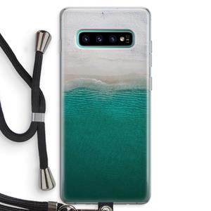 CaseCompany Stranded: Samsung Galaxy S10 Plus Transparant Hoesje met koord