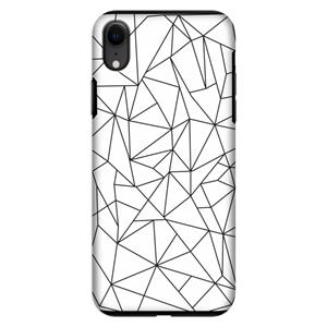 CaseCompany Geometrische lijnen zwart: iPhone XR Tough Case
