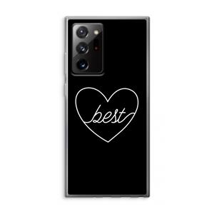 CaseCompany Best heart black: Samsung Galaxy Note 20 Ultra / Note 20 Ultra 5G Transparant Hoesje