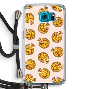 CaseCompany You Had Me At Pizza: Samsung Galaxy S6 Transparant Hoesje met koord