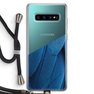 CaseCompany Pauw: Samsung Galaxy S10 Plus Transparant Hoesje met koord