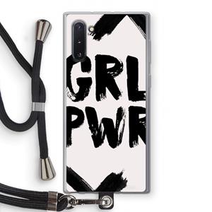 CaseCompany Girl Power #2: Samsung Galaxy Note 10 Transparant Hoesje met koord