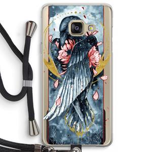 CaseCompany Golden Raven: Samsung Galaxy A3 (2016) Transparant Hoesje met koord