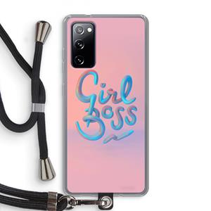 CaseCompany Girl boss: Samsung Galaxy S20 FE / S20 FE 5G Transparant Hoesje met koord