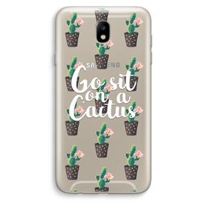 CaseCompany Cactus quote: Samsung Galaxy J7 (2017) Transparant Hoesje