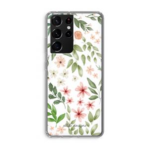 CaseCompany Botanical sweet flower heaven: Samsung Galaxy S21 Ultra Transparant Hoesje