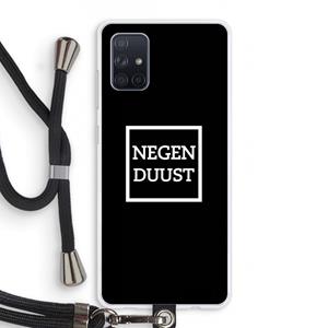 CaseCompany Negenduust black: Samsung Galaxy A71 Transparant Hoesje met koord