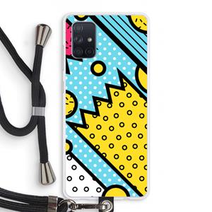 CaseCompany Pop Art #1: Samsung Galaxy A71 Transparant Hoesje met koord