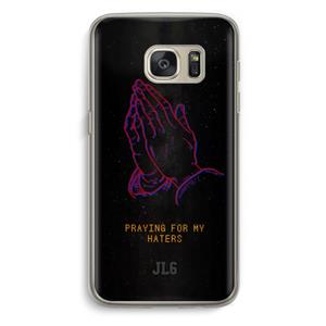 CaseCompany Praying For My Haters: Samsung Galaxy S7 Transparant Hoesje