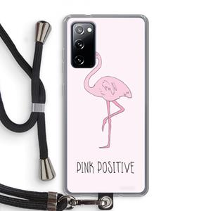 CaseCompany Pink positive: Samsung Galaxy S20 FE / S20 FE 5G Transparant Hoesje met koord