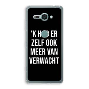 CaseCompany Meer verwacht - Zwart: Sony Xperia XZ2 Compact Transparant Hoesje