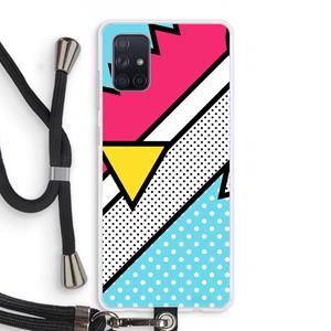 CaseCompany Pop Art #3: Samsung Galaxy A71 Transparant Hoesje met koord