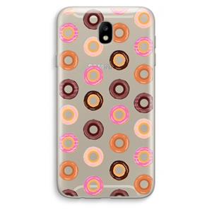 CaseCompany Donuts: Samsung Galaxy J7 (2017) Transparant Hoesje