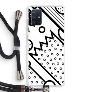 CaseCompany Pop Art #4: Samsung Galaxy A71 Transparant Hoesje met koord