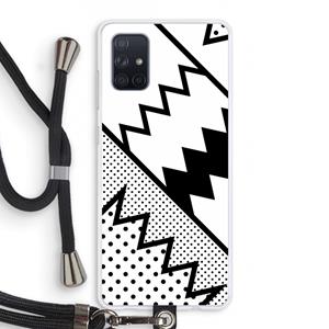 CaseCompany Pop Art #5: Samsung Galaxy A71 Transparant Hoesje met koord