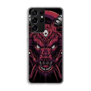 CaseCompany Hell Hound and Serpents: Samsung Galaxy S21 Ultra Transparant Hoesje