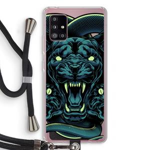 CaseCompany Cougar and Vipers: Samsung Galaxy A51 5G Transparant Hoesje met koord