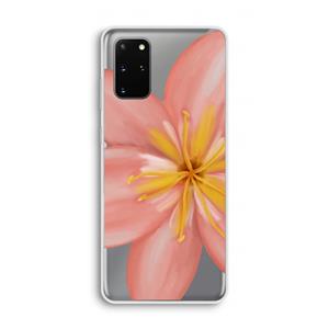 CaseCompany Pink Ellila Flower: Samsung Galaxy S20 Plus Transparant Hoesje