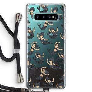 CaseCompany Zeemeermin: Samsung Galaxy S10 Plus Transparant Hoesje met koord